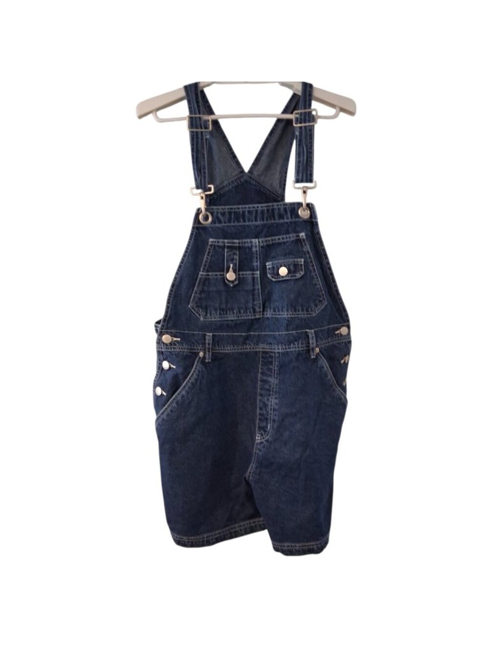 St Johns Bay vintage denim shortalls womens Large